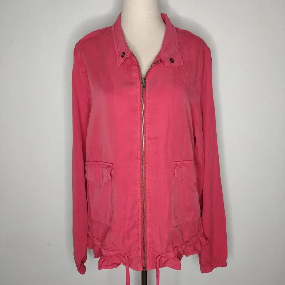 NWT Sanctuary Women's Garnet Rose/Drawstring Jacket Size Medium
